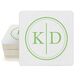 Petite Dotted Circle Duogram Square Coasters Image 1 of 3